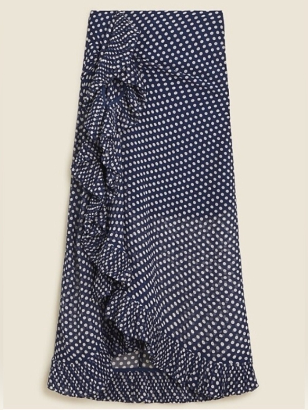 J. Crew Chiffon Ruffle Skirt in Dot Size 4